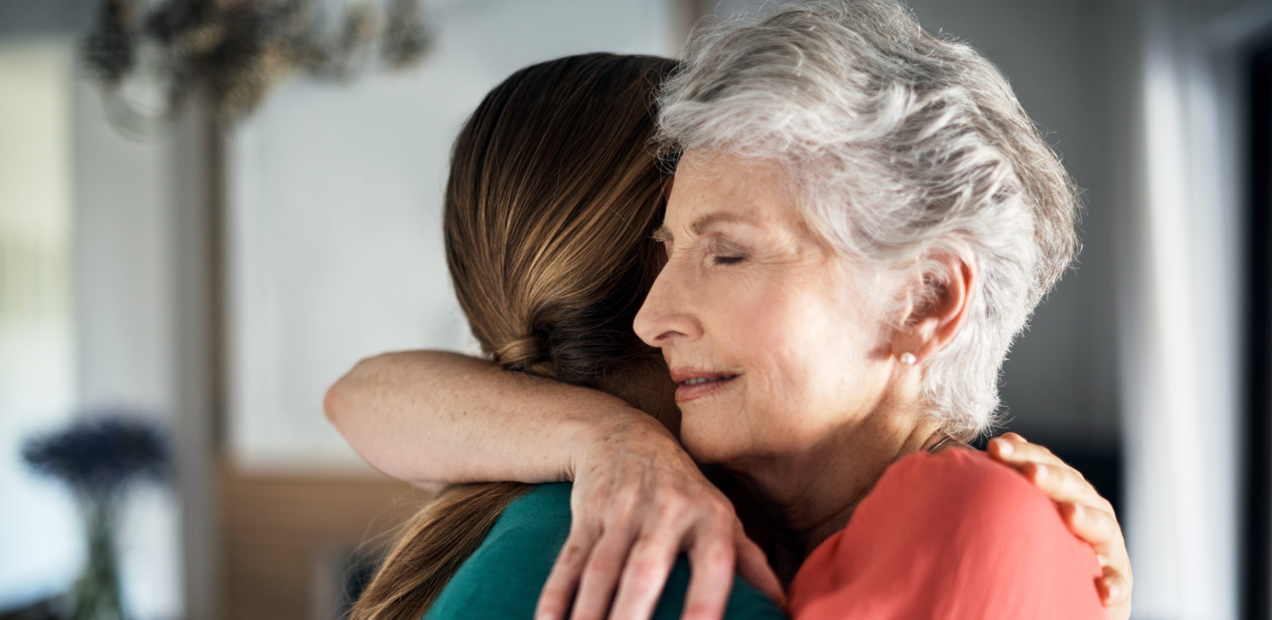 You’re never too old to get a hug from mom
